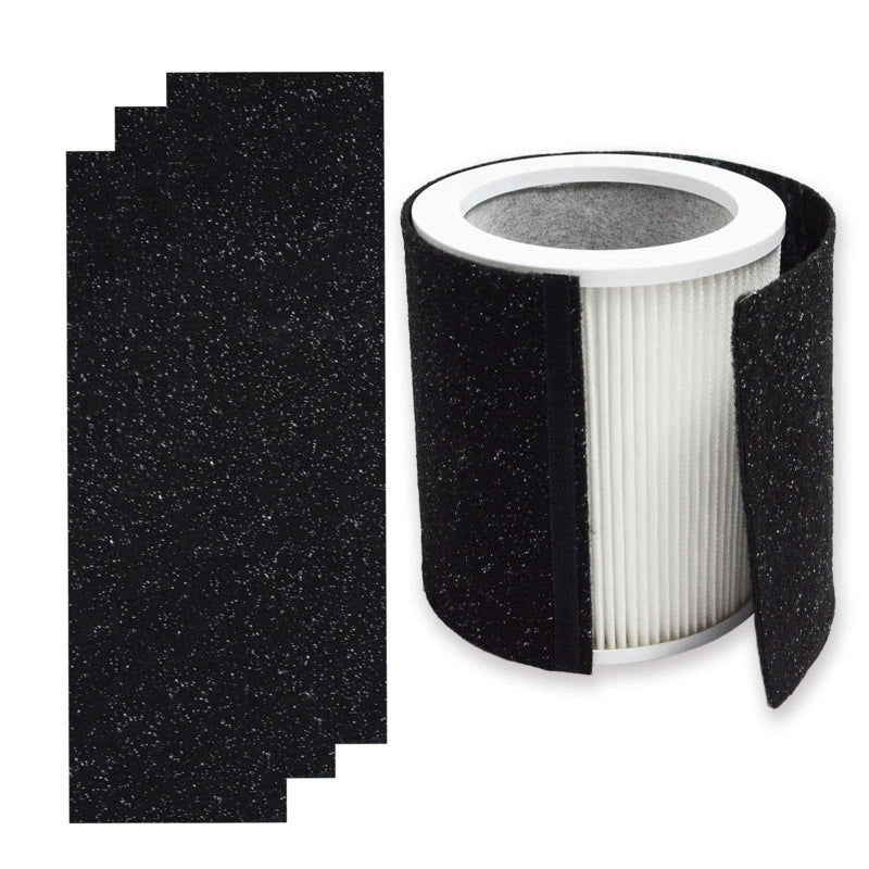 PUREBURG Replacement Filter Set Compatible with Hunter HP400 Cylindrical Tower Air Purifier,H13 True HEPA + 4 x Activated carbon Pre-Filter Air Clean Dust VOCs - Image 1